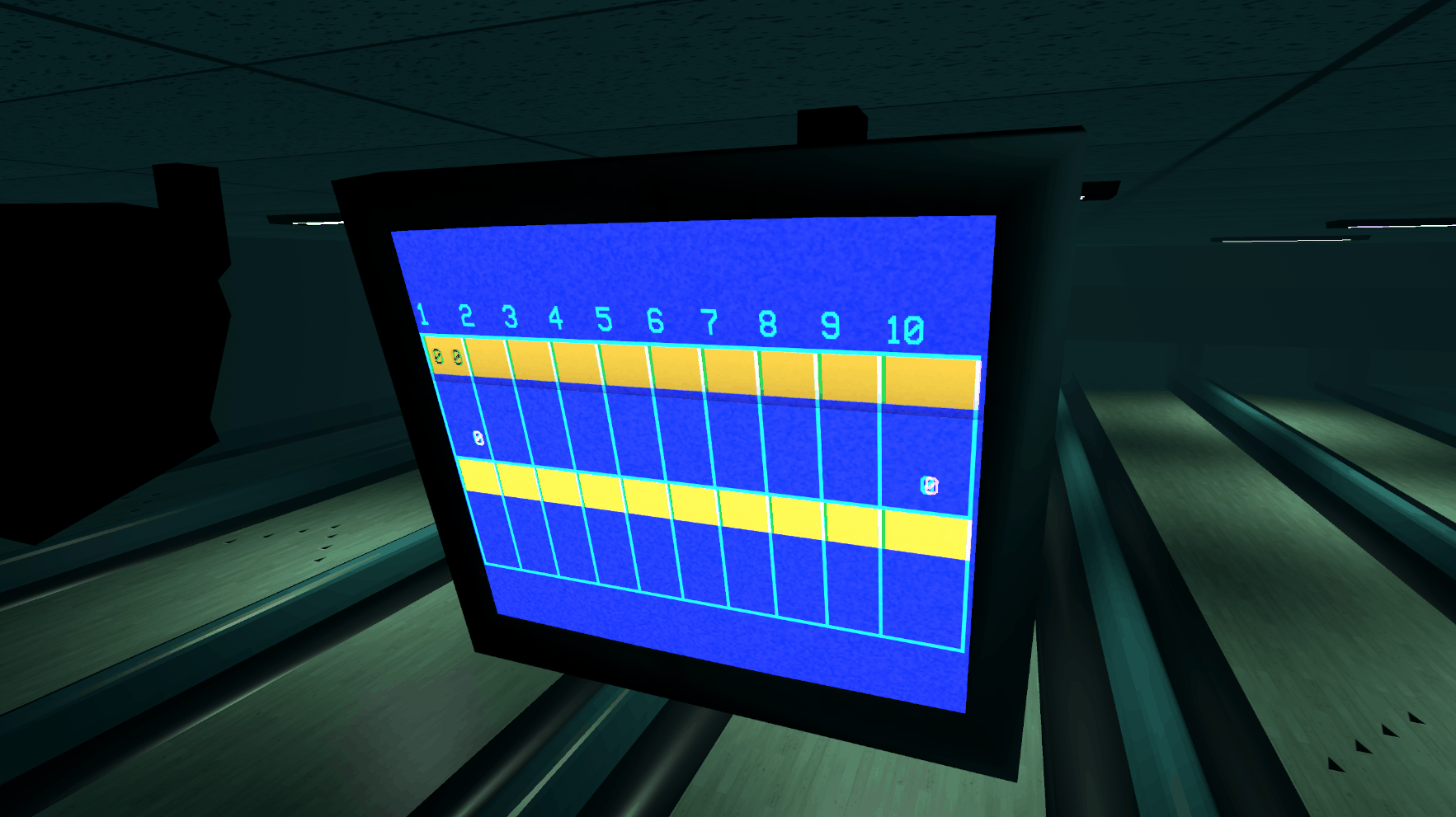 CRT monitor used to display player score